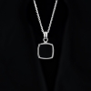 CUSHION PENDANT NECKLACE (Onyx)