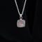 CUSHION PENDANT NECKLACE (Black Mother-Of-Pearl)