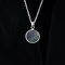 ROUND PENDANT NECKLACE (Black Mother-Of-Pearl)