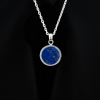 ROUND PENDANT NECKLACE (Lapis Lazuli)